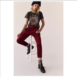 NWOT Free People Velvet Pants  Medium